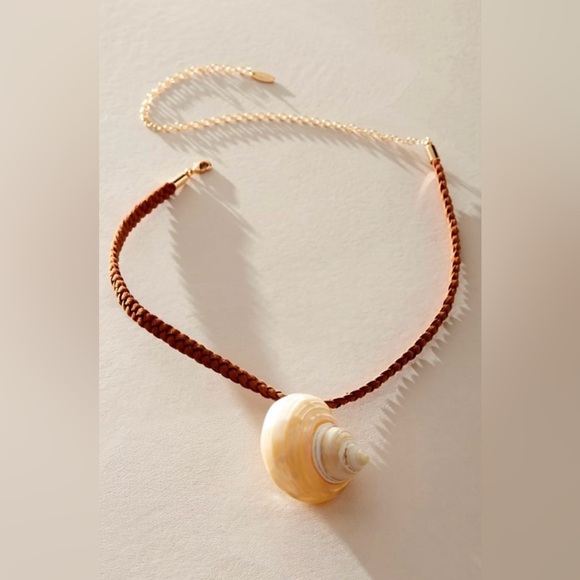 Free People Jewelry - NWT Free People Sara Choker Necklace Seashell Suede New $38 retail